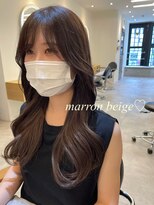 ジーナ 渋谷駅前(Zina)&nbsp;マロンベージュ×顔まわりカット