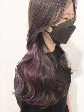 テトラ バイ ネオリーブ 横浜西口店(tetra by neolive) 濃いめラベンダーのイヤリングカラー☆