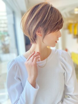 ロンドエニカ 大宮(Lond enika) 切りっぱなしボブエアリーロング美髪ピンクブラウン[大宮]