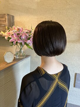 ワンネスヘアーサロン(oneness hair salon) コロンとしま丸みショートボブ