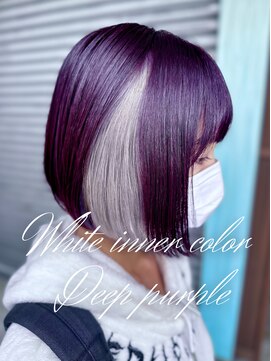 カフェアンドヘアサロン リバーブ(cafe&hair salon re:verb) ホワイトシルバーインナーカラー