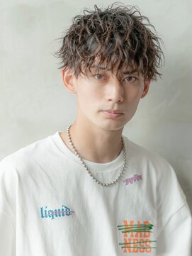 イオ 本厚木(io) マッシュショート波巻きスパイラルパーマハイライト