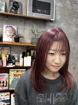 トープ(TOPU)&nbsp;ボルドーピンク/ピンクヘア/ブリーチ/ダブルカラー/学割U24