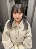 20代30代大人可愛いイヤリングカラーストレートボブ立体感