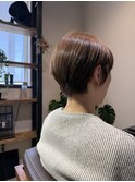 ショートカット　ひし形ショートボブ　前髪　マッシュショート
