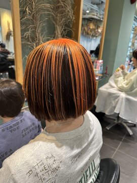 トリコ 柏(tricot) ボブxデザインカラー