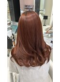 髪質改善カラー×オレンジ