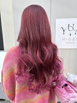 リゼル ユア 渋谷(RISEL YUA)&nbsp;『カラーでダブルカラー』ボルドーカラーのロングヘア