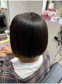 【ブリーチ毛×髪質改善矯正】丸みのある艶髪ボブスタイル