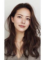 フラッグ(flag) 抜け感ロング × 柔らかブラウン艶カラー