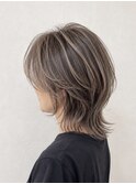 白髪ボカシハイライト　５０代６０代　ウルフ　名東区美容室