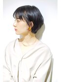 黒髪　丸みショート【高田　百唯】