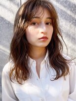 ソルトウォーター(SALT WATER)&nbsp;ゆるレイヤー　シースルーバング　自毛風ダブルカラー