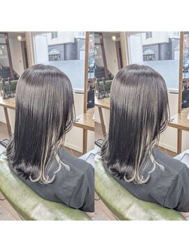 ヘアーサロン リバース(Hair Salon Rebirth) 【防府/Rebirth】ダークグレー×ホワイトベージュ