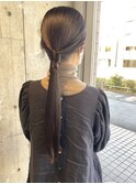 アレンジ　一束アレンジ　一つ結び