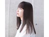 縮毛矯正ストレート+カットブロー ¥21,700(税込み)