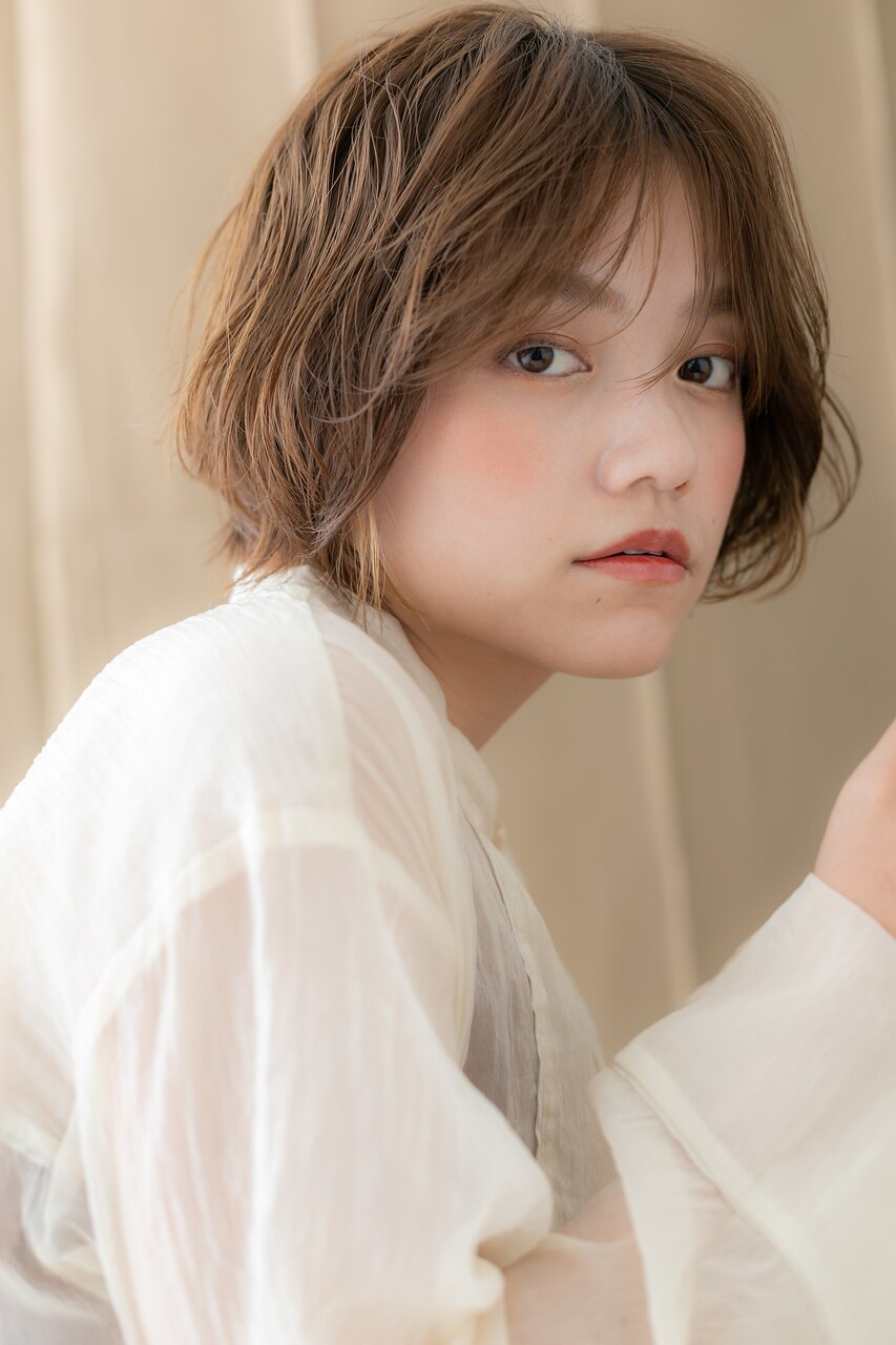くせ毛風大人可愛いマッシュボブショート309Z越谷10代20代30代