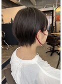 【天神 今泉 大名】耳掛けショートボブ　アッシュブラウン