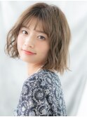 ゆるふわウェーブ前下がり小顔ボブパーマn小山20代30代40代