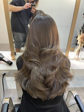 ブレンド 渋谷(BLend) マチルダボブ前髪ハイライトグレージュ