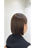 mode系切りっぱなしボブ