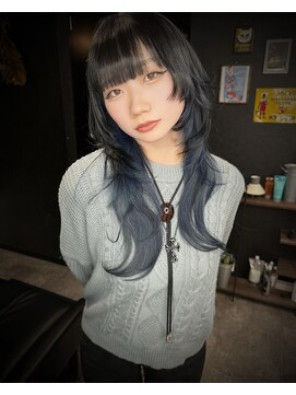 バトー(bAteAu) 中性ウルフレイヤーカットロングウルフカット姫カット姫ウルフ