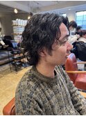 メンズウルフ×ツイストスパイラルパーマ