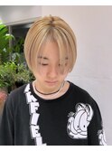 ダブルカラーレイヤーショートハイトーンボブショートウルフ渋谷