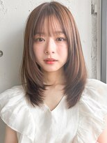 アグノス 青山(Agnos) ◎ミニウルフホワイトグレージュデジタルパーマチェリーブラウン