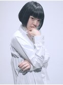 美髪似合わせカットワイドバング外ハネボブ小顔イメチェン