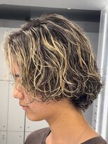 フィフスパーク(fifth PARK) 渋谷メンズハイライトカラーメッシュカラー緩めスパイラルパーマ