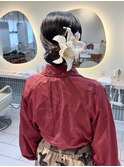 卒業式　タイトヘア 金箔 ヘアセット 大人スタイル 横浜★