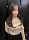 韓国レイヤーカット/顔周り/ココアベージュ/古荘竜生
