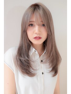 ポイントファイブバイソレイユ 小松店.5 by SOLEIL) ロングレイヤーシャギーレイヤーブリーチ透明感大人グレージュ