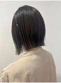 シンプル前下がりボブ×艶感ストレート/髪質改善