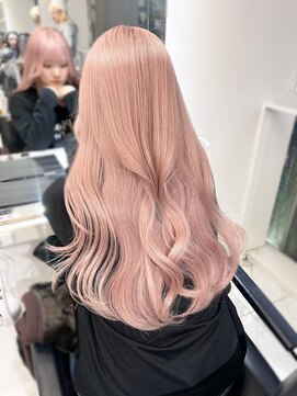 ランテルディ 渋谷(LANTERDIT) ホワイトピンク　ケアブリーチ　レイヤー