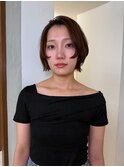ダークパープル/ナチュラルショート/夏のヘアアレンジ/表参道