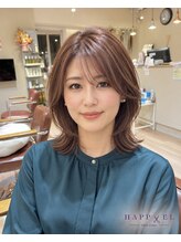 ハピエル ヘアークルー(HAPPYEL hair crew) 大人くびれミディ×ラベンダーブラウン