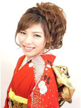 ブリエ(briller) ブリエ☆結婚式スタイル☆編み込み　カールのサイドアップ