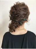 編み込みノットおだんご