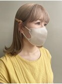 ブリーチ × ミルクティーベージュ