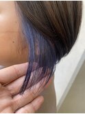 インナーカラーブルーバイオレット/ショートカット