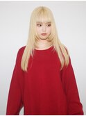 ブリーチハイトーンカラーゆるふわロング髪質改善ツヤ髪スタイル