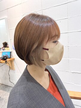 アルート 町田店(aroot) ＊ミルクティーイヤリング×オレンジベージュ＊