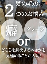 髪の毛の２つのお悩みにそれぞれ合ったメニューをご提案します。