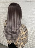 シールエクステ☆バレイヤージュ風/シルバー/グレーシルバー