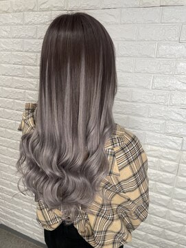 アメジスト(amethyst) シールエクステ☆バレイヤージュ風/シルバー/グレーシルバー