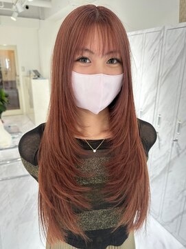 アンダーバーホワイトモデ 河内長野(_WHITE mode) ハイライトカラーミルクティーベージュレイヤーカット