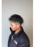 ツイストパーマ×ホワイトメッシュ
