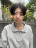 前髪なしハンサムショート/メンズライクなツーブロックショート